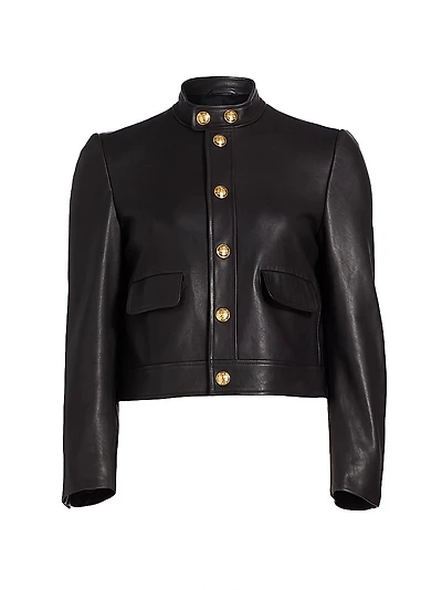 Hadley Leather Cropped Jacket