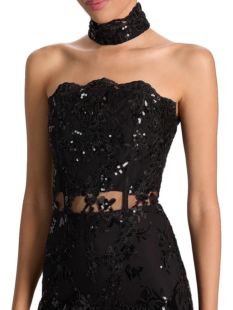Georgie Sequin-Embellished Lace Jumpsuit