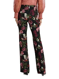 Teeny Floral Boot-Cut Pants