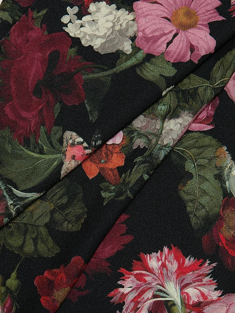 Teeny Floral Boot-Cut Pants