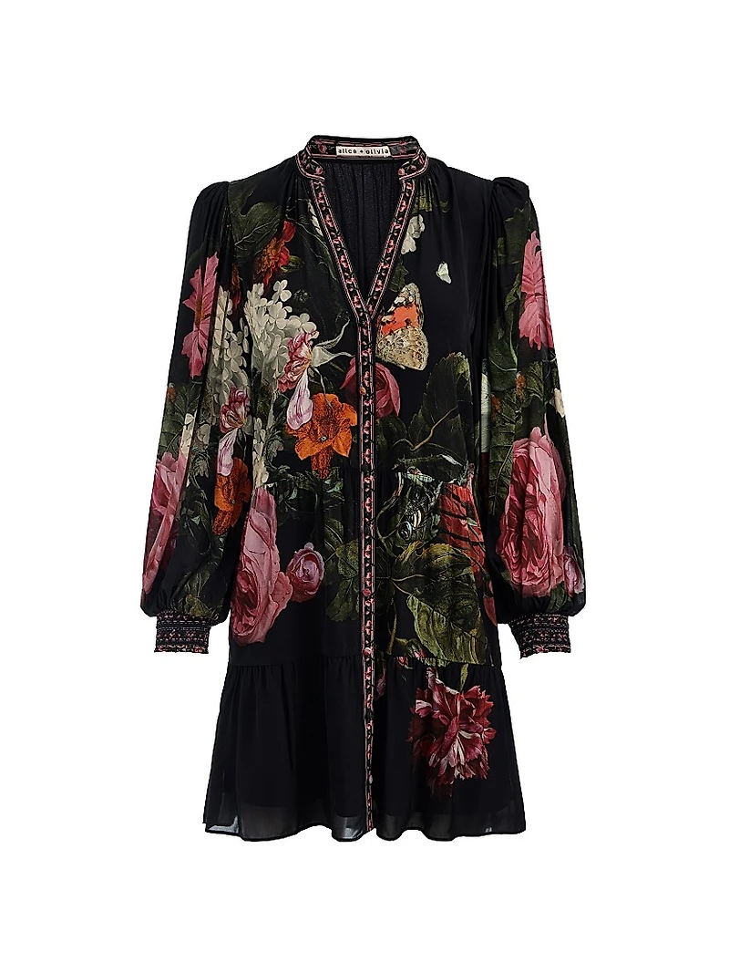 Antonette Floral Blouson Minidress