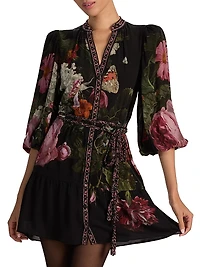 Antonette Floral Blouson Minidress