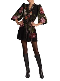 Antonette Floral Blouson Minidress