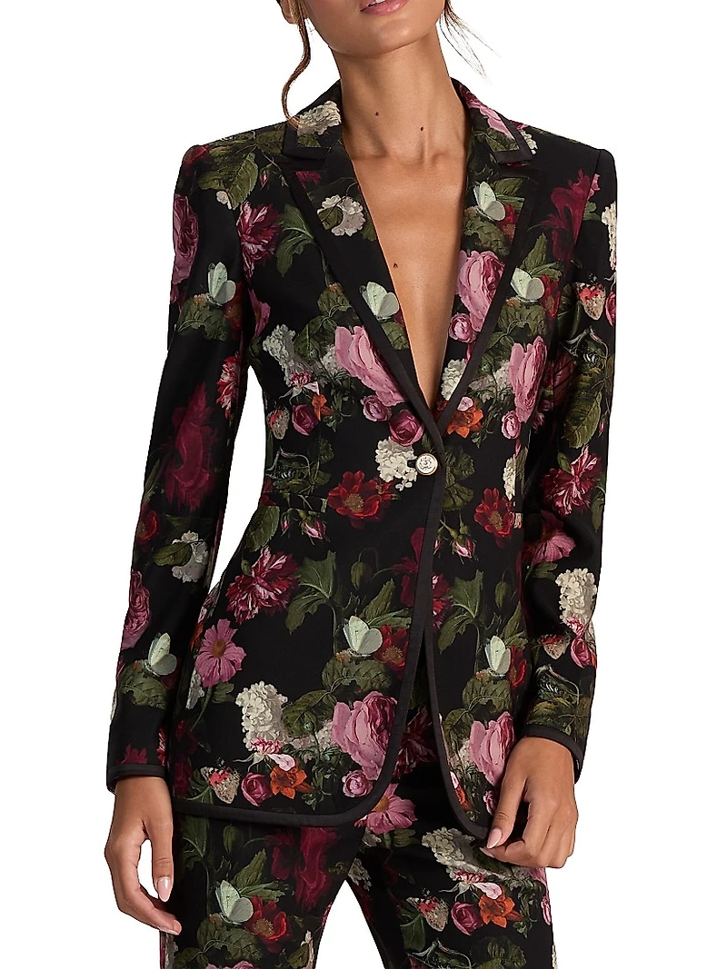 Breann Floral Slim-Fit Blazer