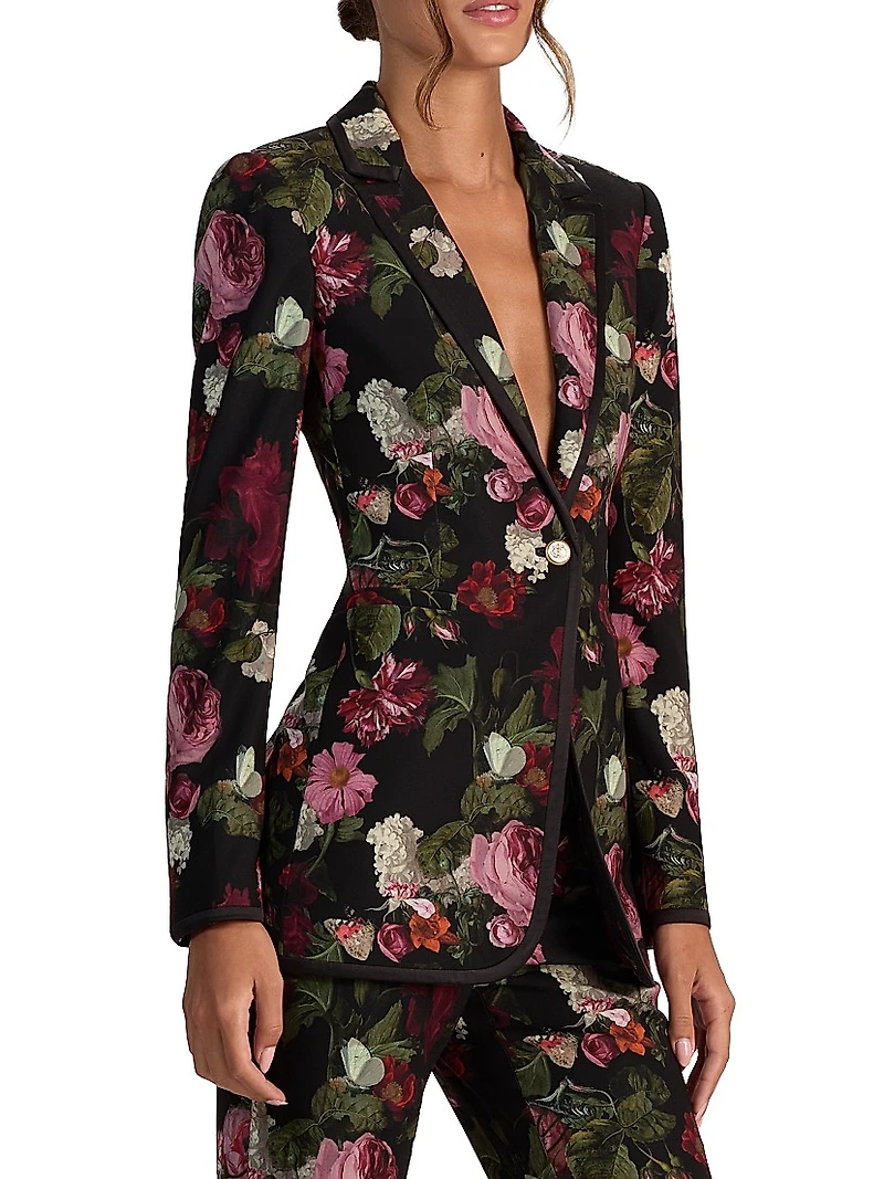 Breann Floral Slim-Fit Blazer