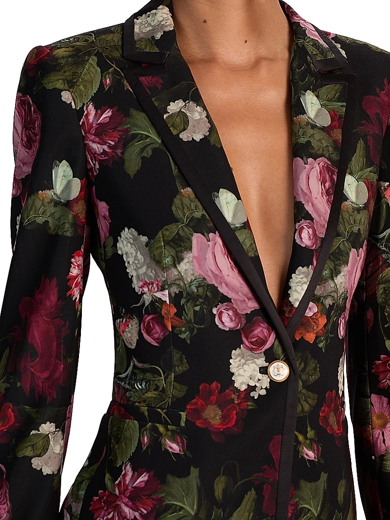 Breann Floral Slim-Fit Blazer