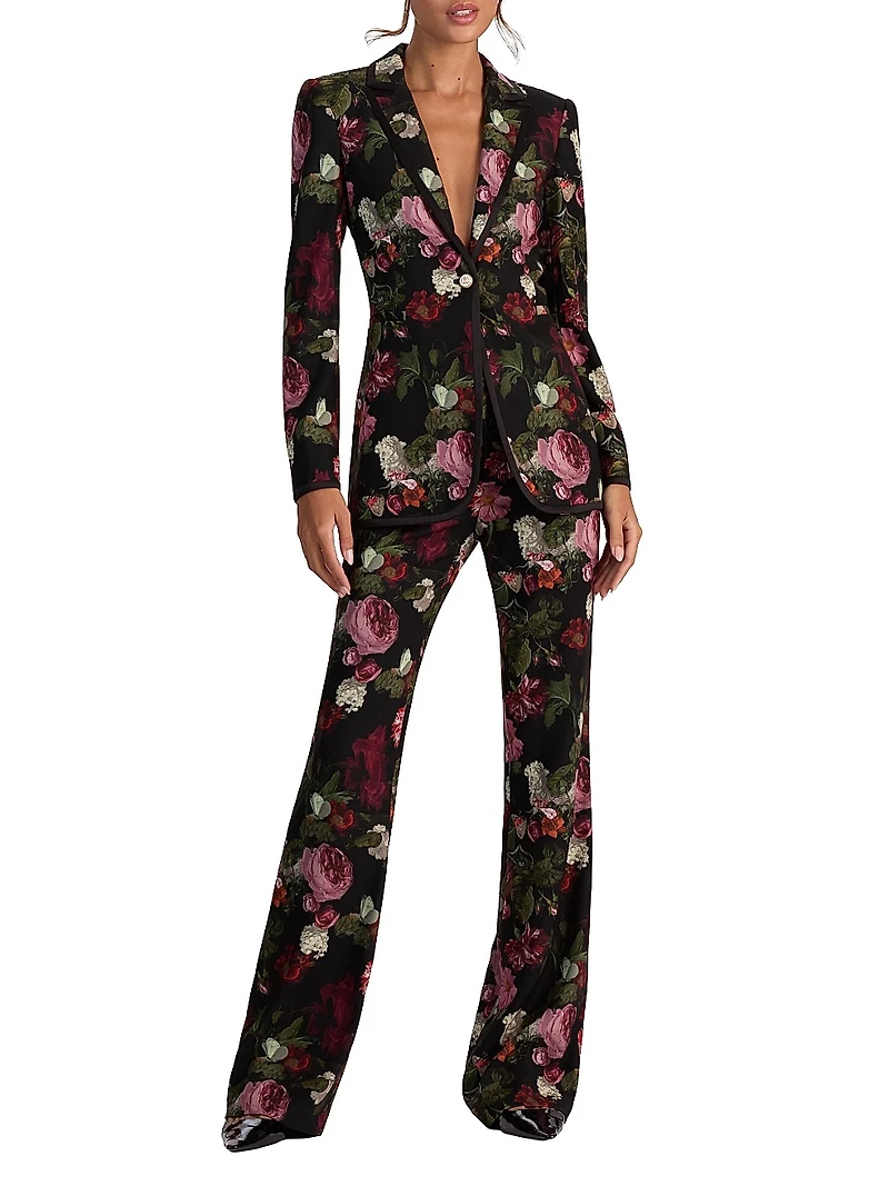 Breann Floral Slim-Fit Blazer