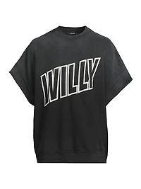 Willy Cotton Jersey Oversized Muscle T-Shirt