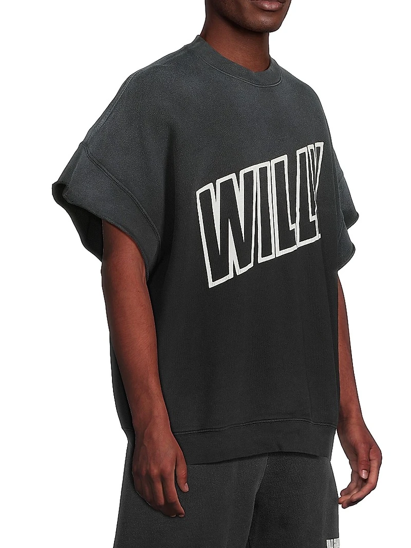 Willy Cotton Jersey Oversized Muscle T-Shirt