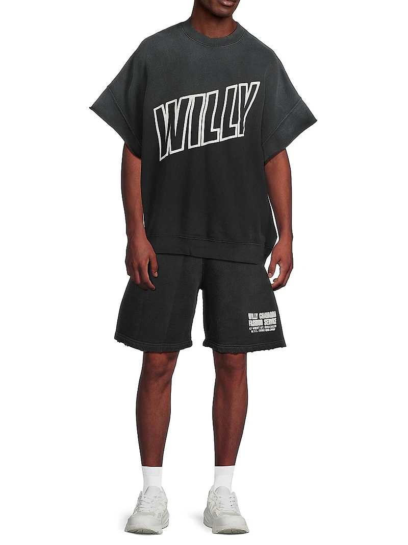 Willy Cotton Jersey Oversized Muscle T-Shirt