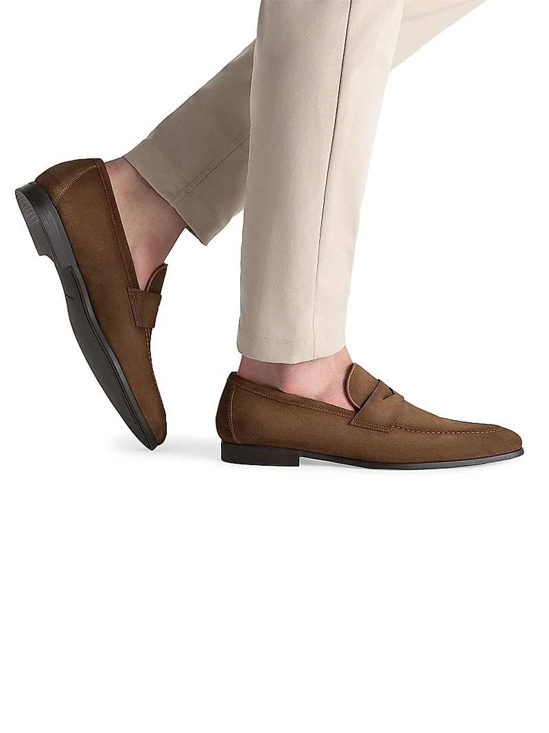 Diezma II Suede Penny Loafers