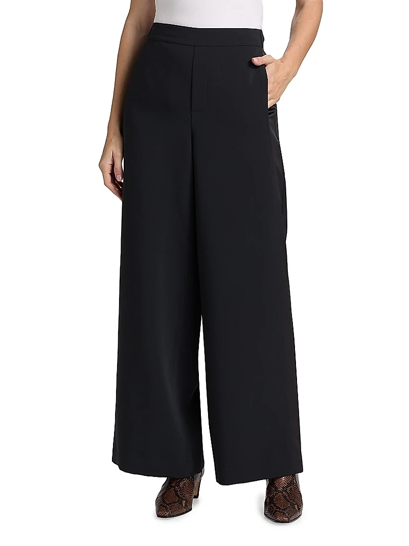 Melanie Crépe Tuxedo Striped Pants
