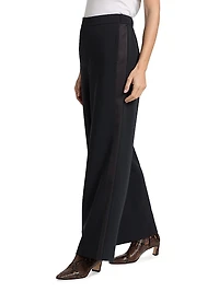 Melanie Crépe Tuxedo Striped Pants
