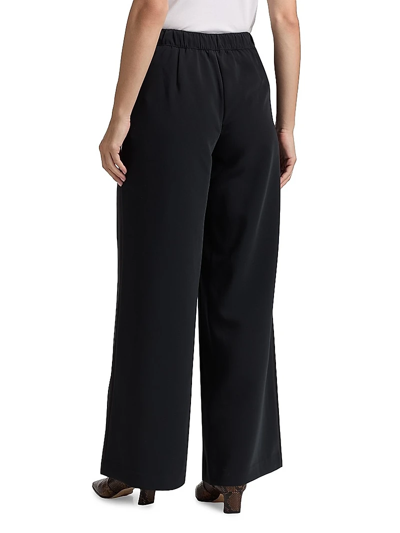 Melanie Crépe Tuxedo Striped Pants