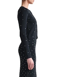 Dorrie Imitation Pearl-Embellished Cardigan