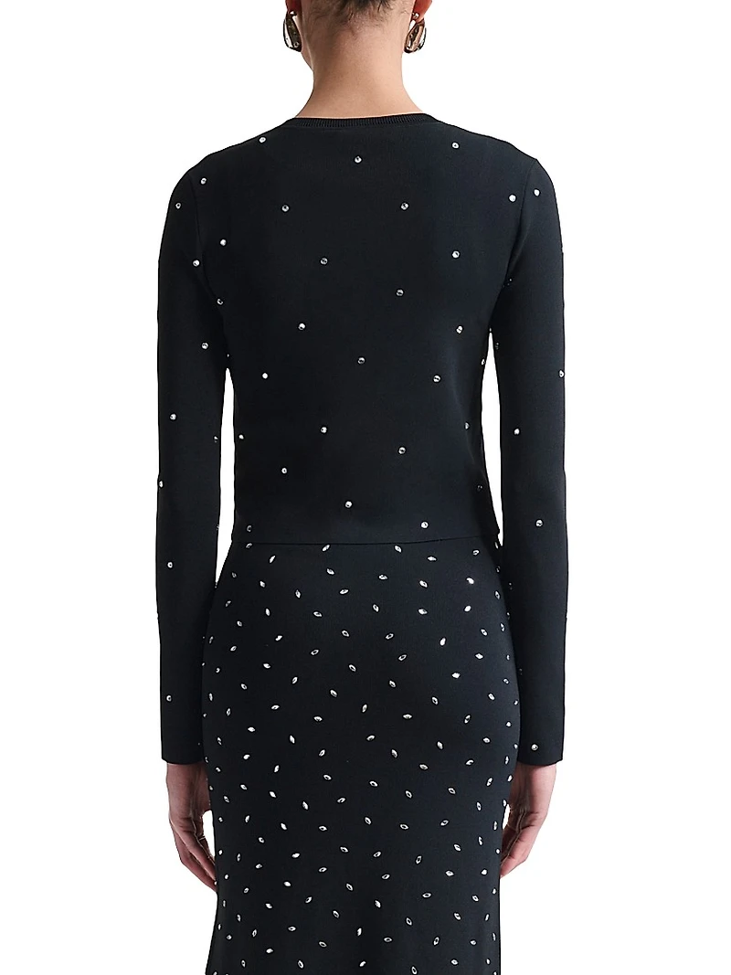 Dorrie Imitation Pearl-Embellished Cardigan