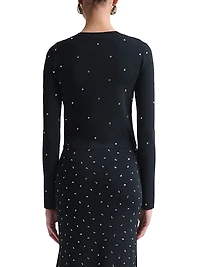 Dorrie Imitation Pearl-Embellished Cardigan