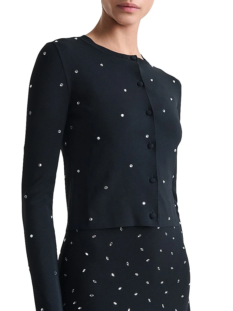 Dorrie Imitation Pearl-Embellished Cardigan