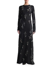 Bozka Embellished Floral Gown