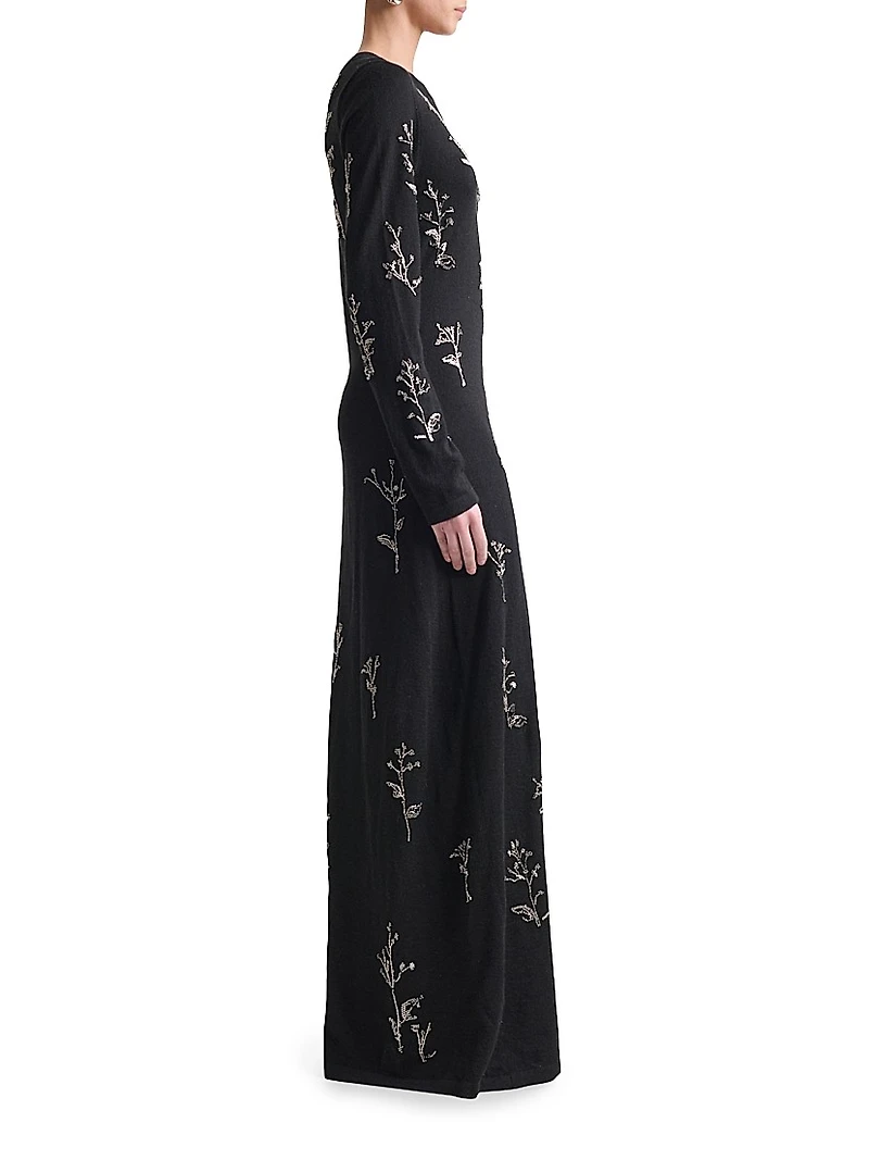 Bozka Embellished Floral Gown