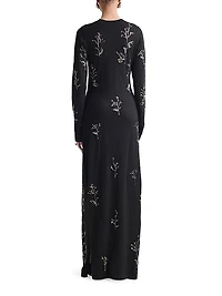 Bozka Embellished Floral Gown