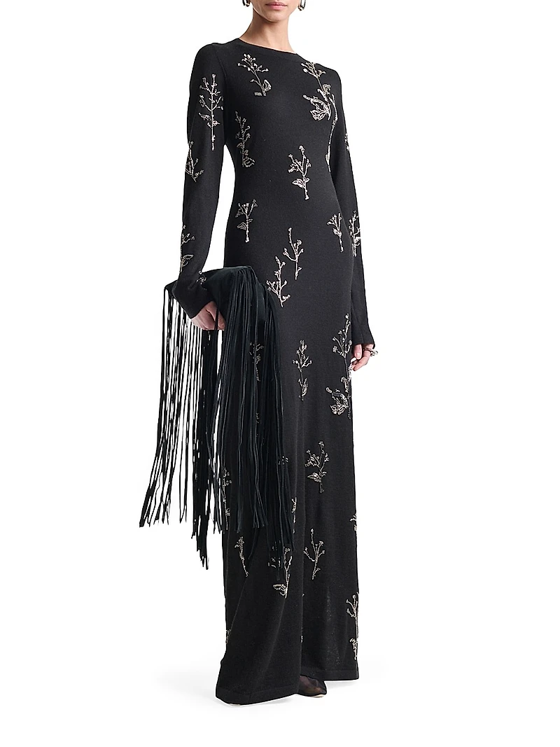 Bozka Embellished Floral Gown