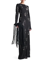 Bozka Embellished Floral Gown