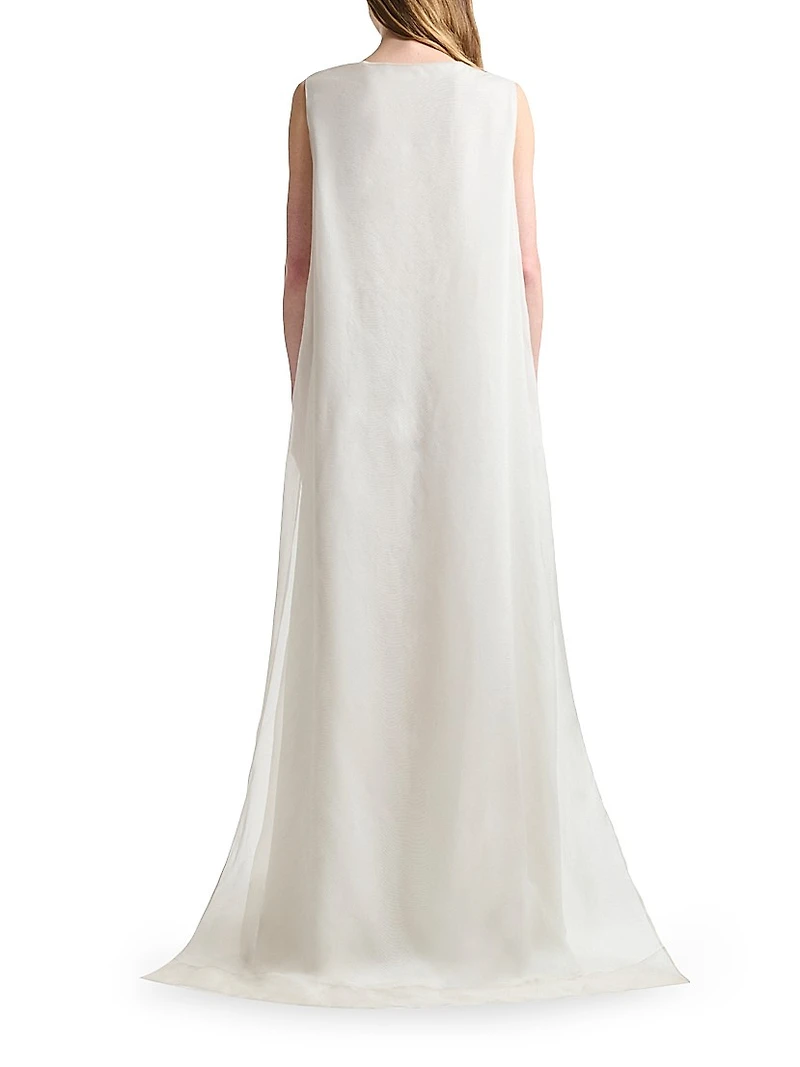 Jools Blurred Floral Silk Gown