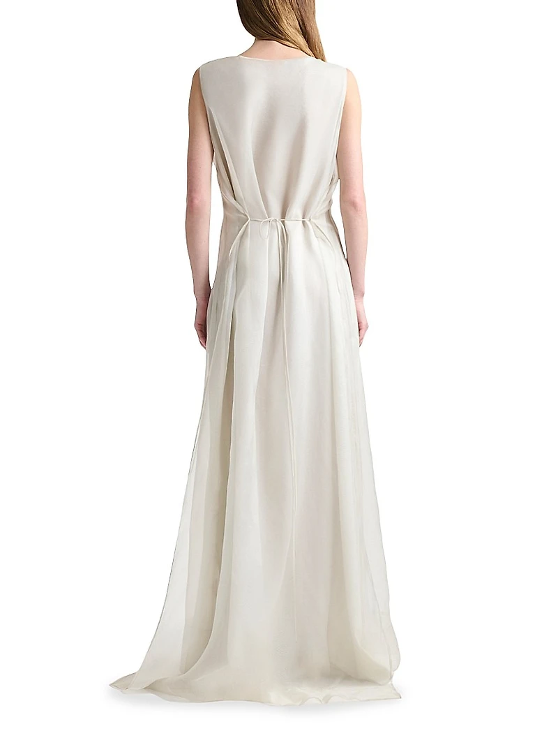 Jools Blurred Floral Silk Gown