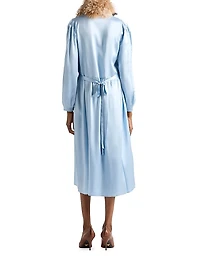 Long Sleeved Silk and Lace Dress