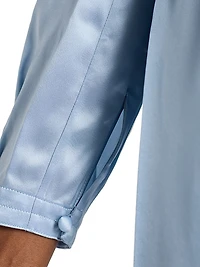 Long Sleeved Silk and Lace Dress