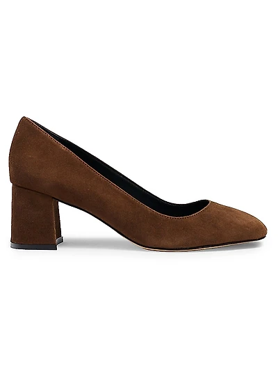 Block Heel 60MM Suede Pumps