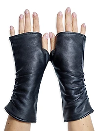 Leather Fingerless Gloves