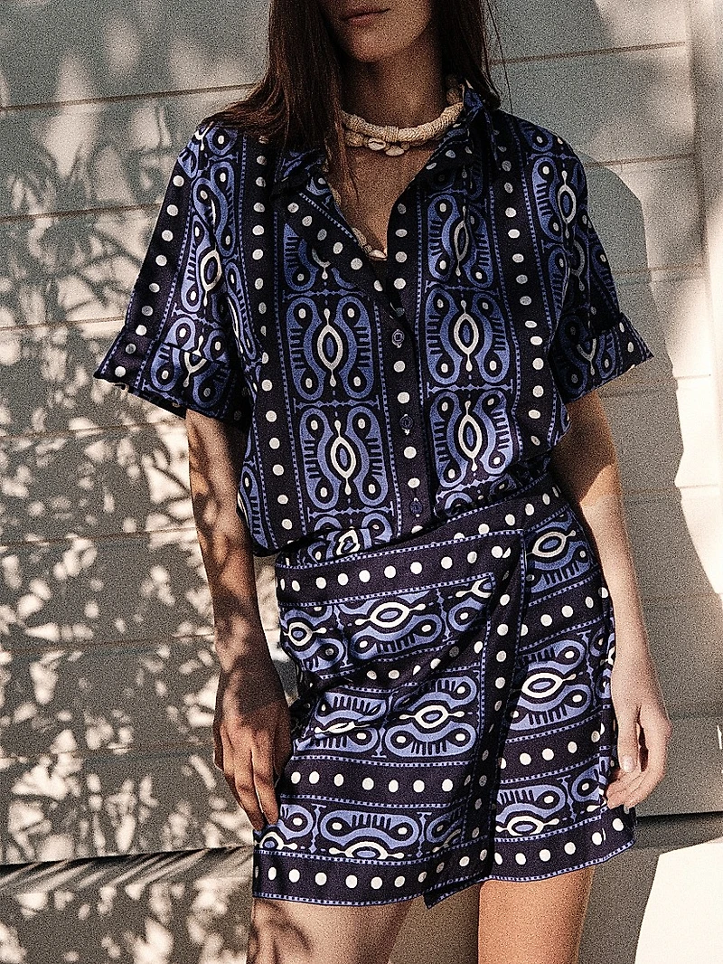 Hunting Roots Wrap Skirt