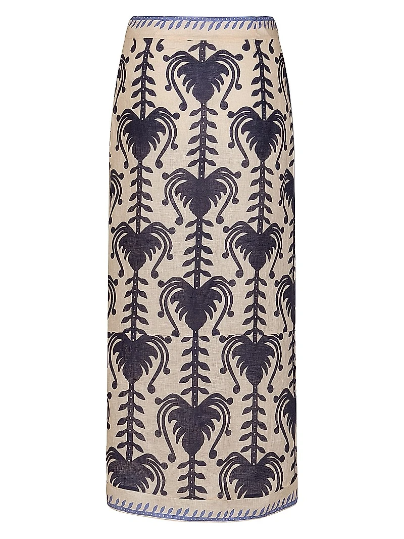 Deep Blue Sea Midi-Skirt