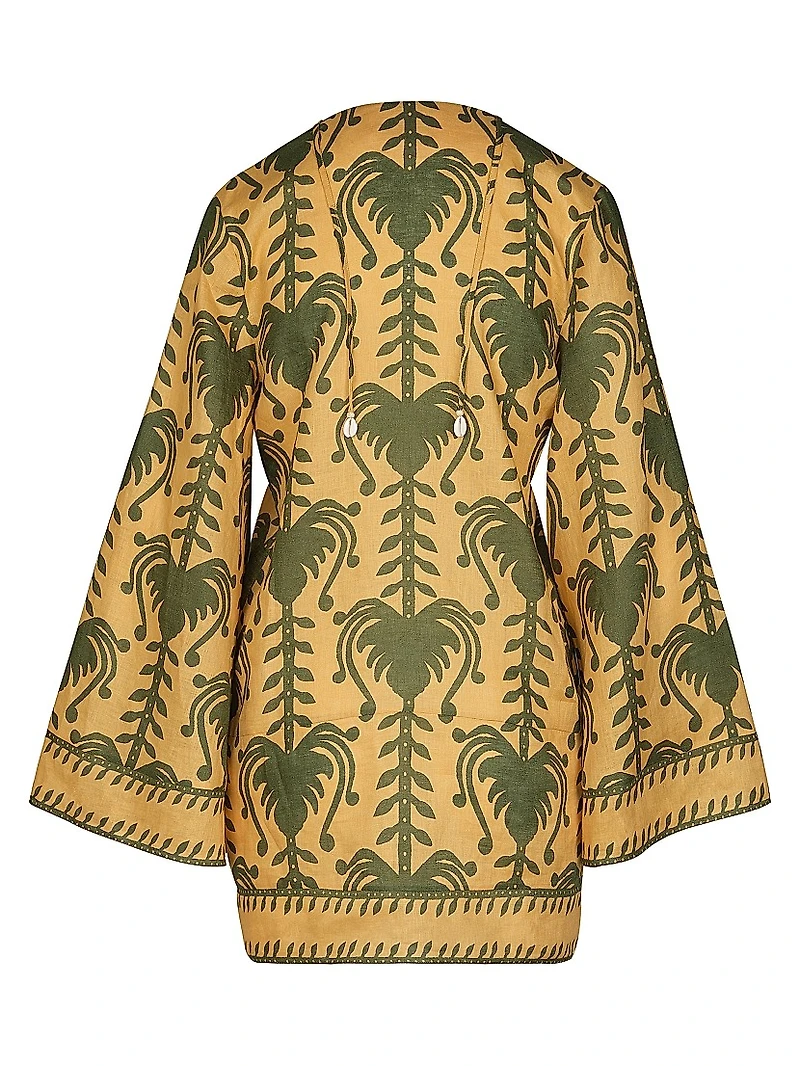 Wild Savannah Embellished Printed Tunic Minidress