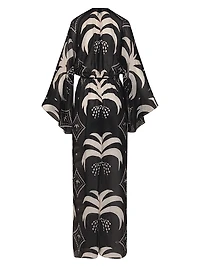 Spiritual Healers Sheer Printed Cover-Up Maxi Dress