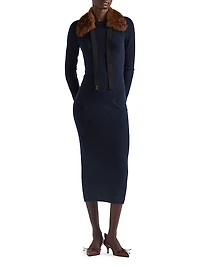 Openwork Cashmere Knit Dress