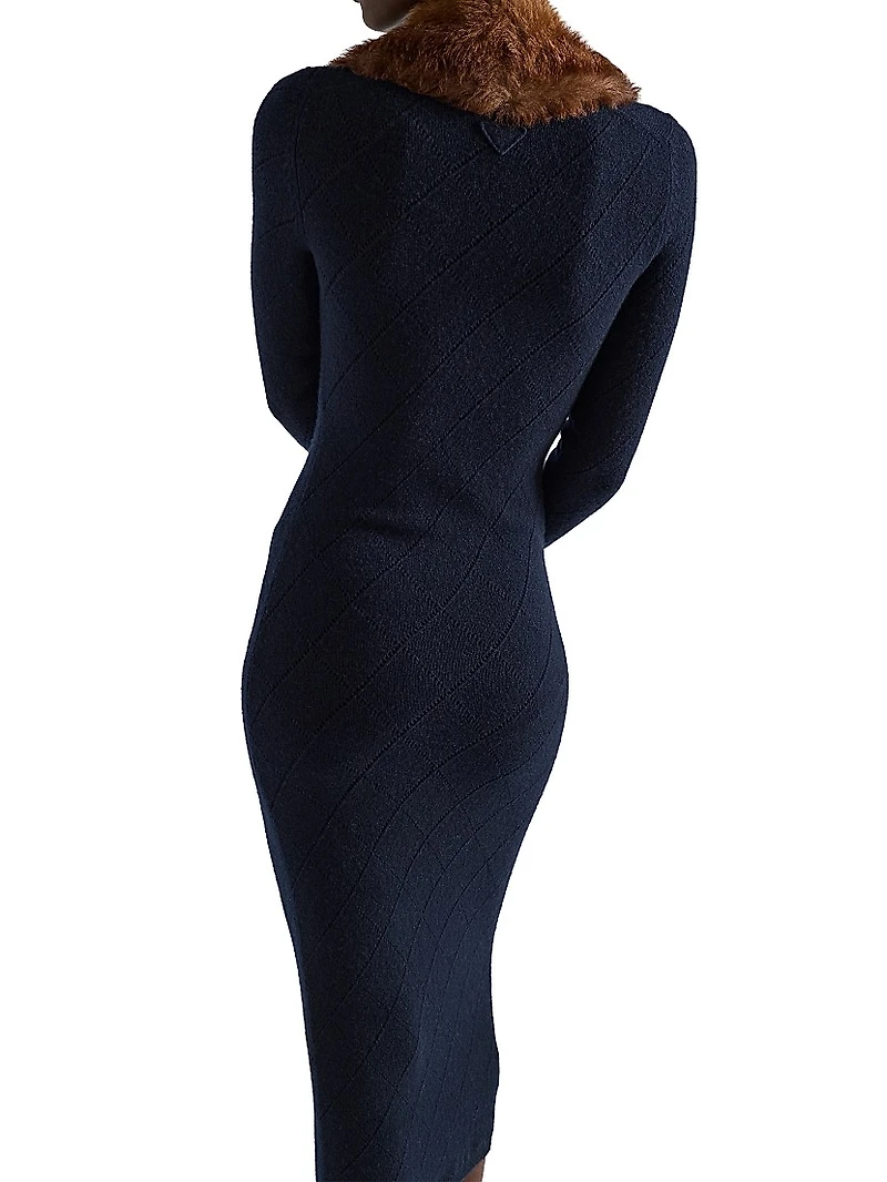Openwork Cashmere Knit Dress