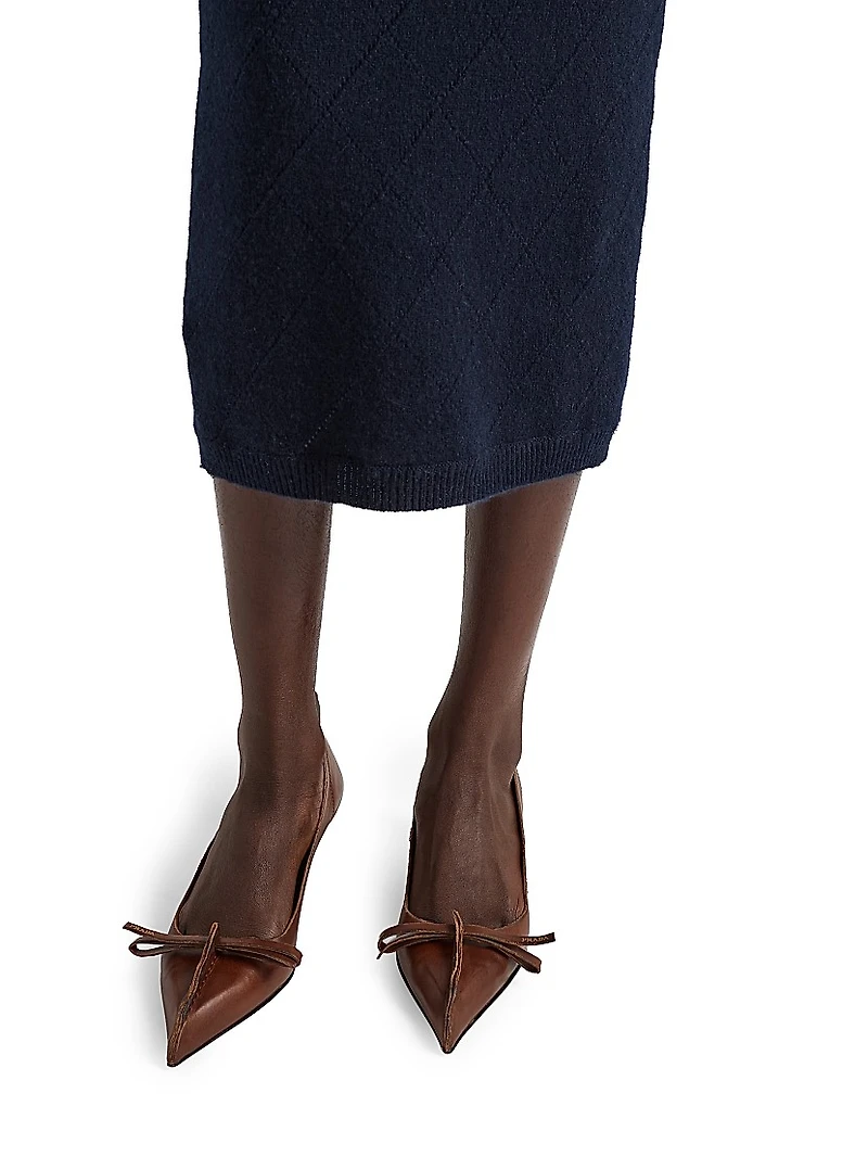 Openwork Cashmere Knit Dress