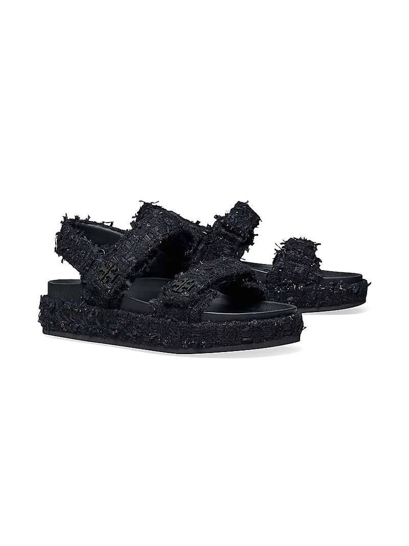 Kira Bouclé Tweed Sandals