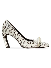 Pierced Xl 90MM Snakeskin-Print Leather Pumps