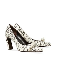 Pierced Xl 90MM Snakeskin-Print Leather Pumps