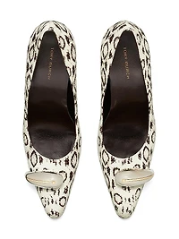 Pierced Xl 90MM Snakeskin-Print Leather Pumps