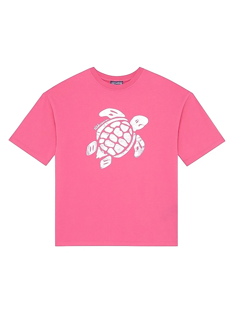 Little Boy's & Turtle-Print Oversized T-Shirt