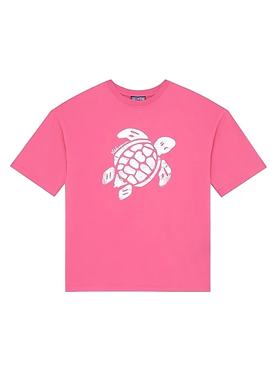 Little Boy's & Turtle-Print Oversized T-Shirt
