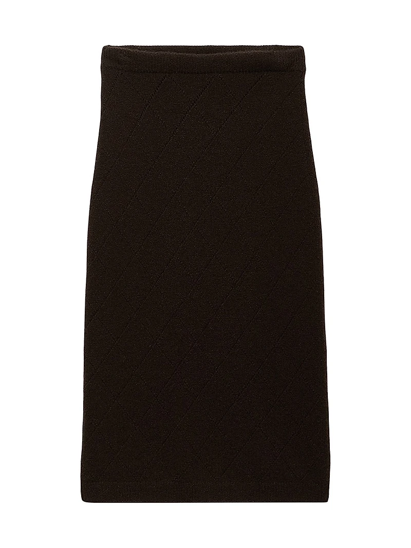 Openwork Cashmere Knit Skirt