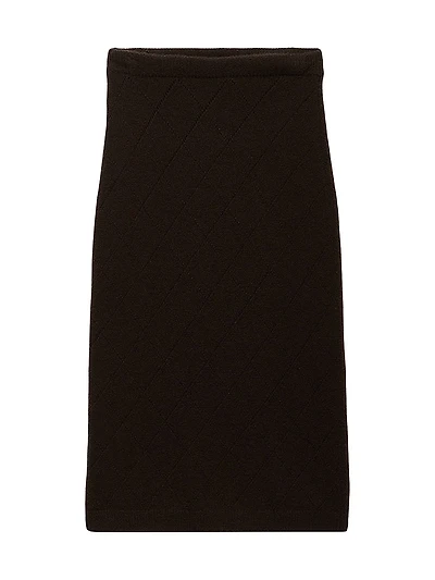 Openwork Cashmere Knit Skirt