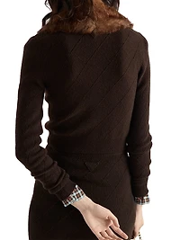 Openwork Cashmere Knit Skirt