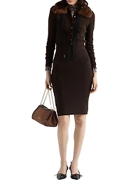 Openwork Cashmere Knit Skirt